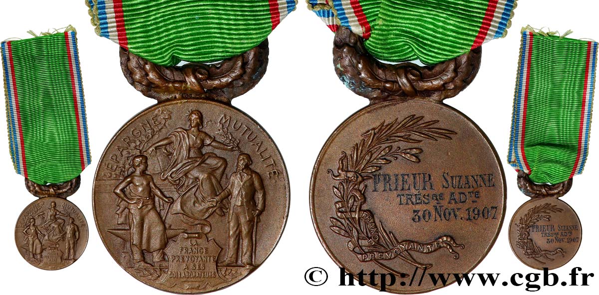 LES ASSURANCES Médaille, France prévoyante fVZ