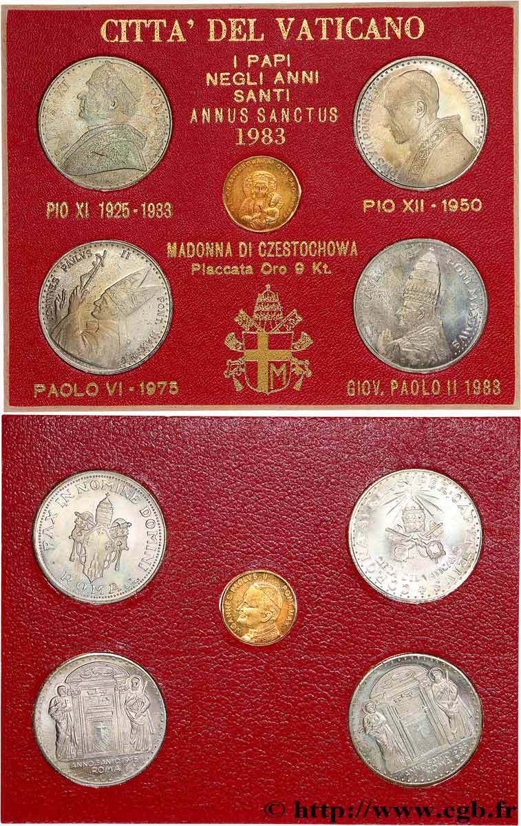 VATICAN AND PAPAL STATES Médailles, Jubilé de l’Année Sainte 1975 et les quatre papes AU