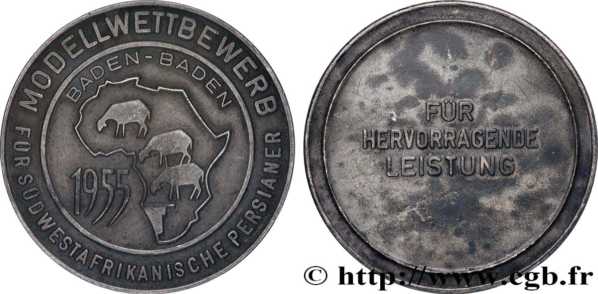 ALLEMAGNE Médaille de récompense, concours animalier TTB+