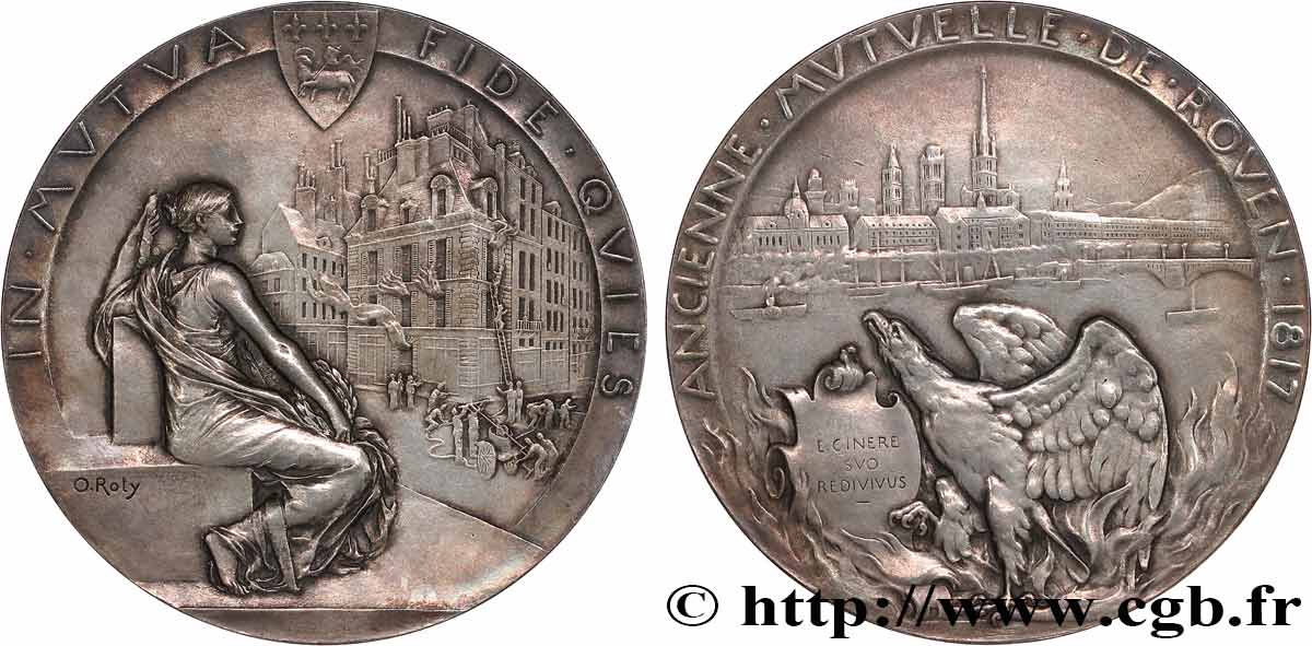 ASSURANCES Médaille, Ancienne Mutuelle de Rouen TTB+