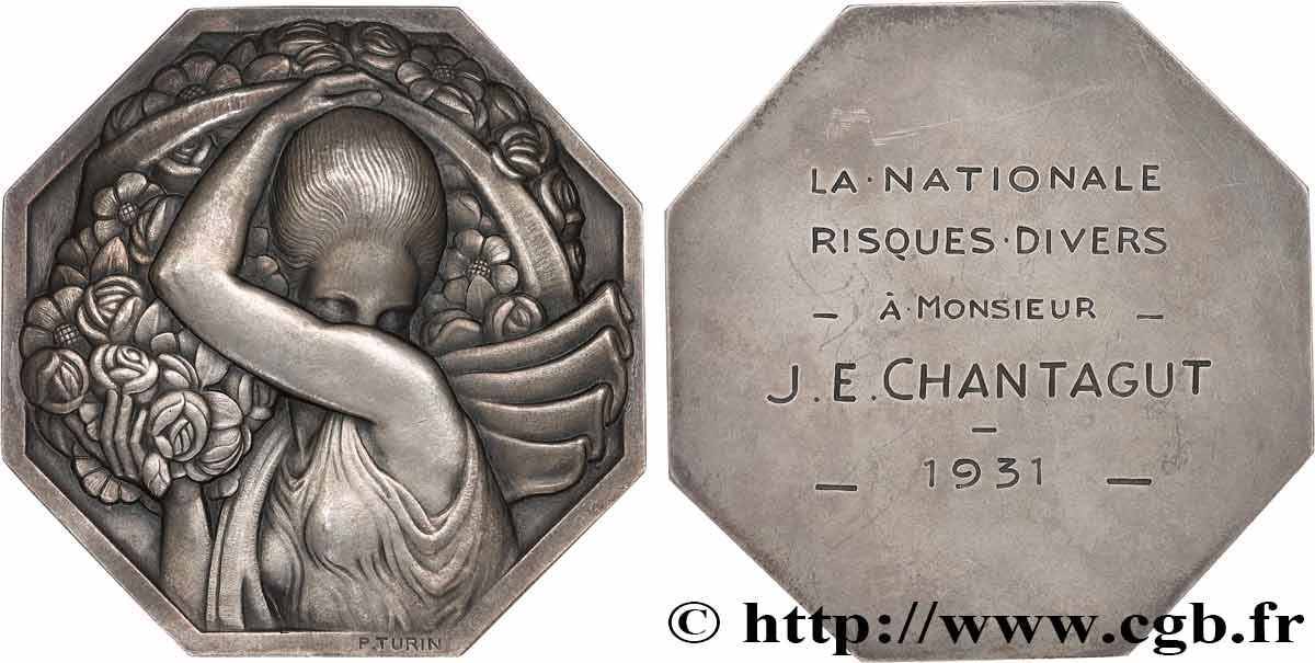 ASSURANCES Médaille, La Nationale, Risques divers TTB+