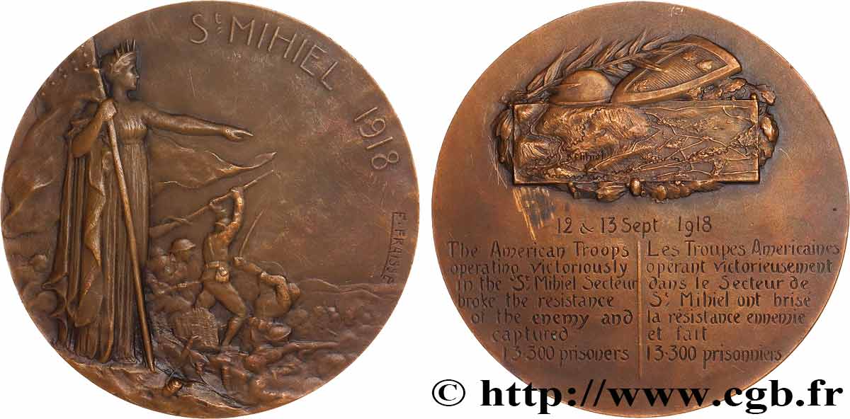 TERZA REPUBBLICA FRANCESE Médaille, Opération victorieuse sur le secteur Saint Mihiel q.SPL