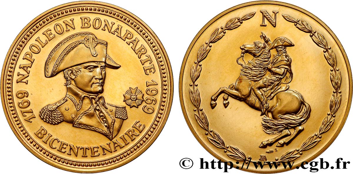FUNFTE FRANZOSISCHE REPUBLIK Médaille, Bicentenaire de la naissance de Napoléon Ier VZ