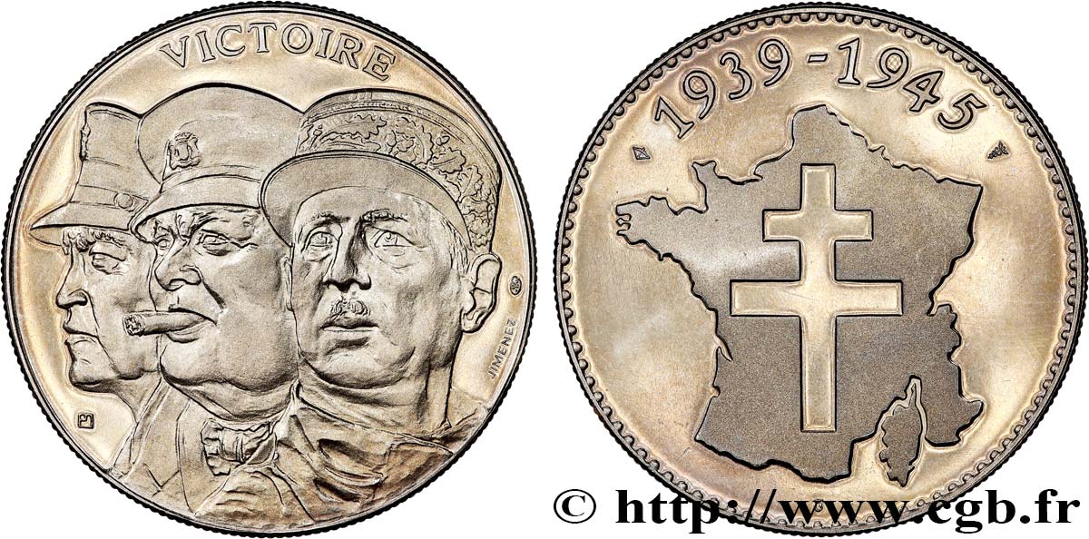 QUINTA REPUBBLICA FRANCESE Médaille, Victoire 1944 q.SPL