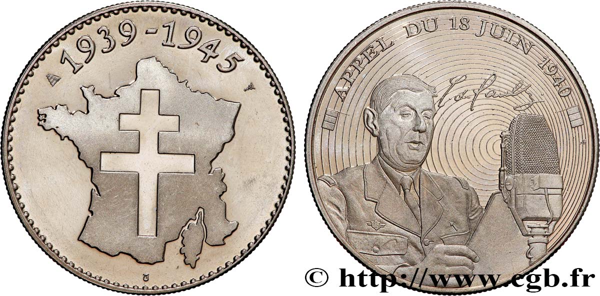 CINQUIÈME RÉPUBLIQUE Médaille commémorative, Appel du 18 juin 1940 TTB+