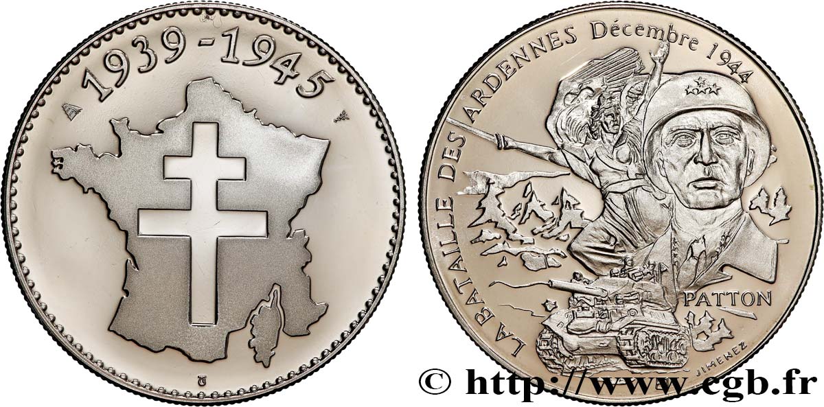 CINQUIÈME RÉPUBLIQUE Médaille commémorative, Bataille des Ardennes SUP