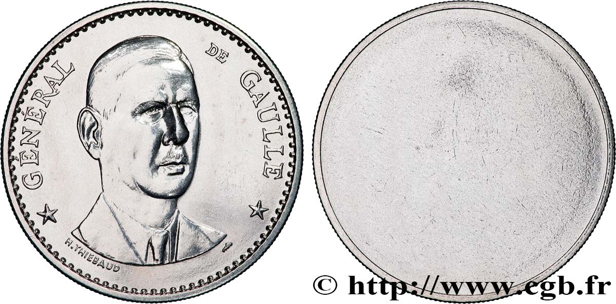 FUNFTE FRANZOSISCHE REPUBLIK Médaille uniface, Charles de Gaulle fVZ