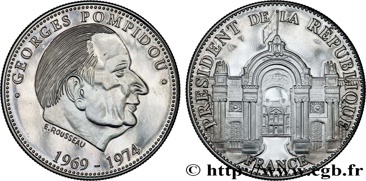 CINQUIÈME RÉPUBLIQUE Médaille, Georges Pompidou, président de la République SUP