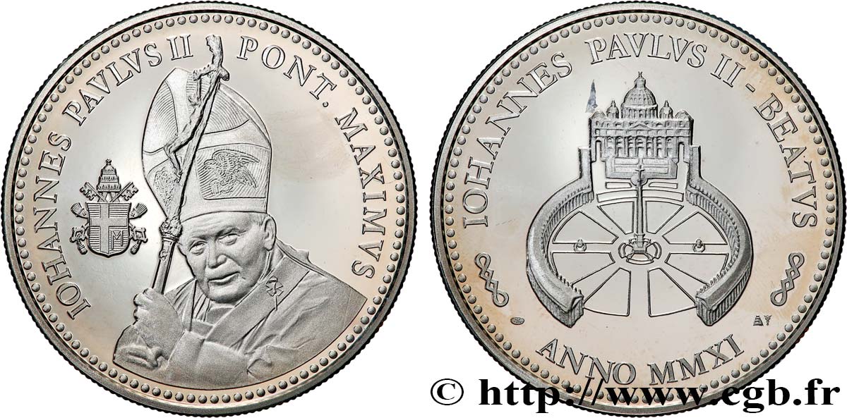 VATIKANSTAAT UND KIRCHENSTAAT Médaille, Béatification de Jean-Paul II VZ