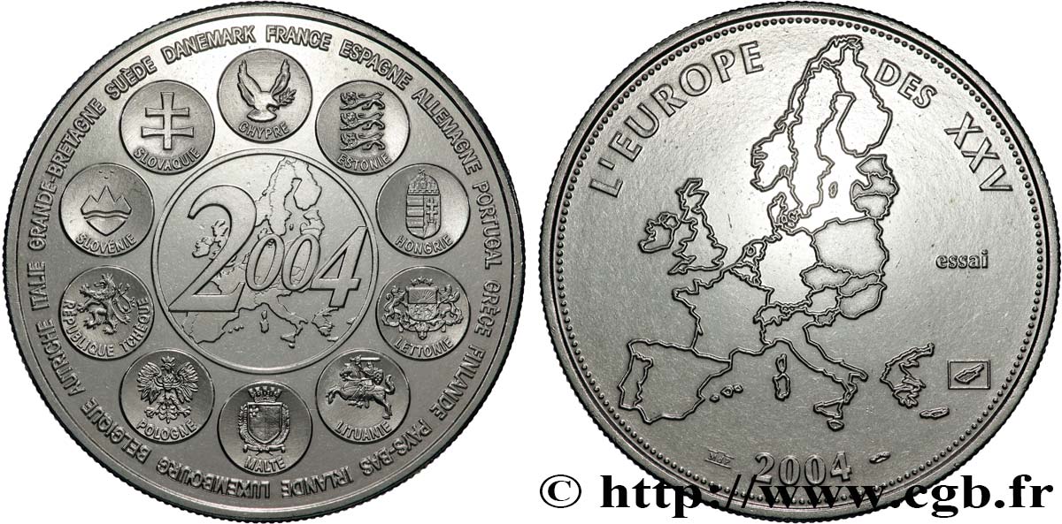 QUINTA REPUBBLICA FRANCESE Médaille, Essai, Dernière année des 12 pays de l’Euro SPL