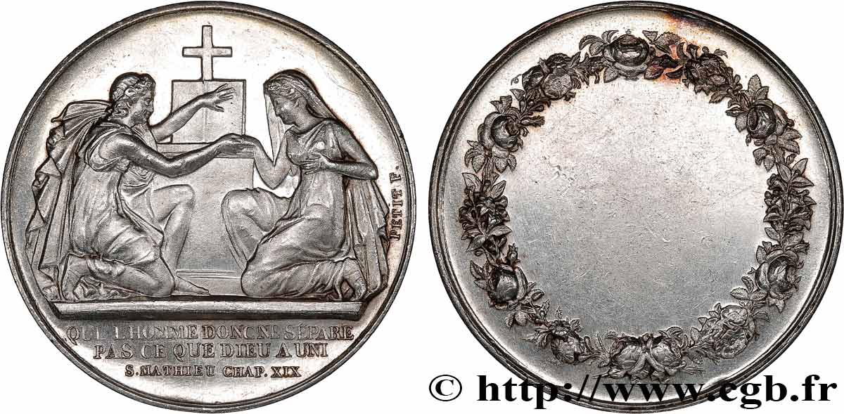 AMOUR ET MARIAGE Médaille de mariage, Evangile de St Mathieu AU