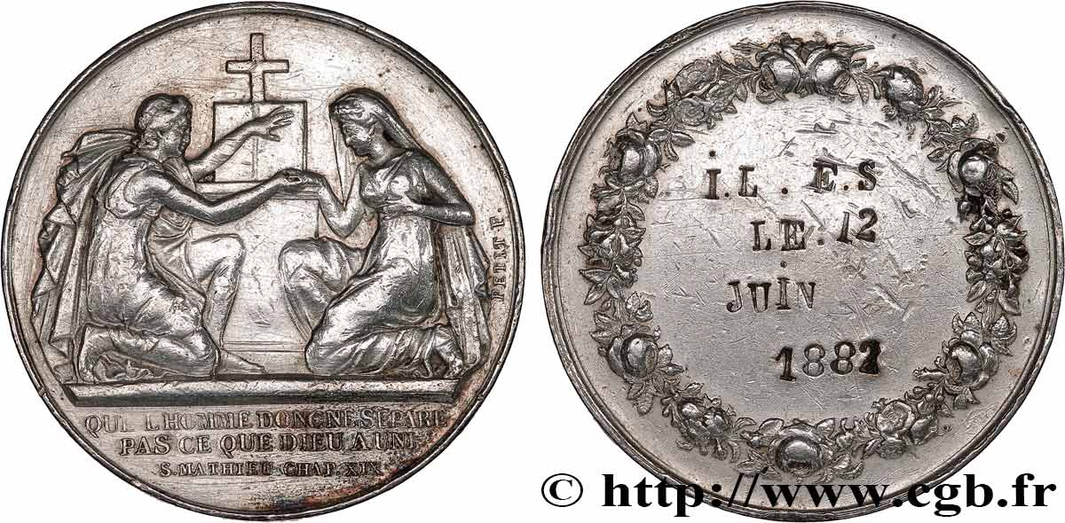 AMOUR ET MARIAGE Médaille de mariage, Evangile de St Mathieu BC+