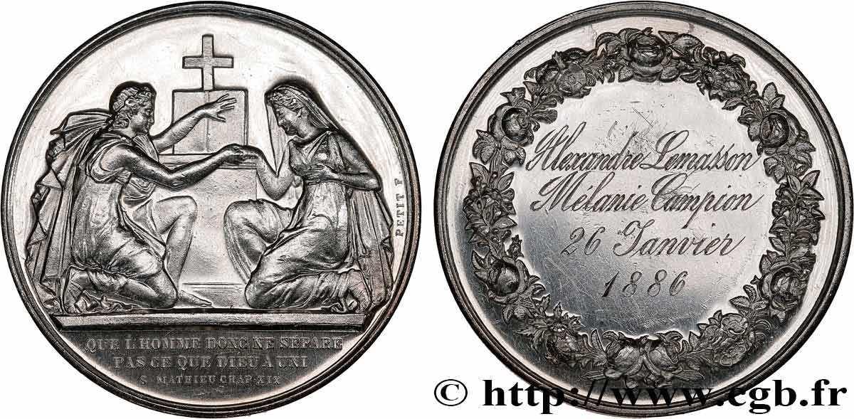 AMOUR ET MARIAGE Médaille de mariage, Evangile de St Mathieu SUP