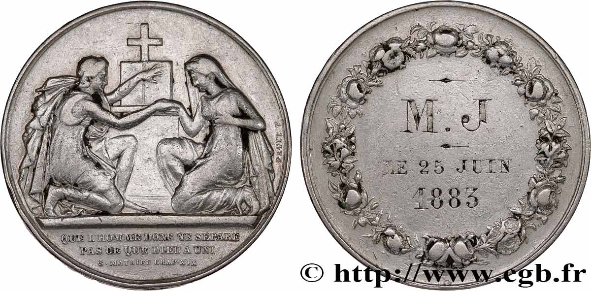 AMOUR ET MARIAGE Médaille de mariage, Evangile de St Mathieu BC