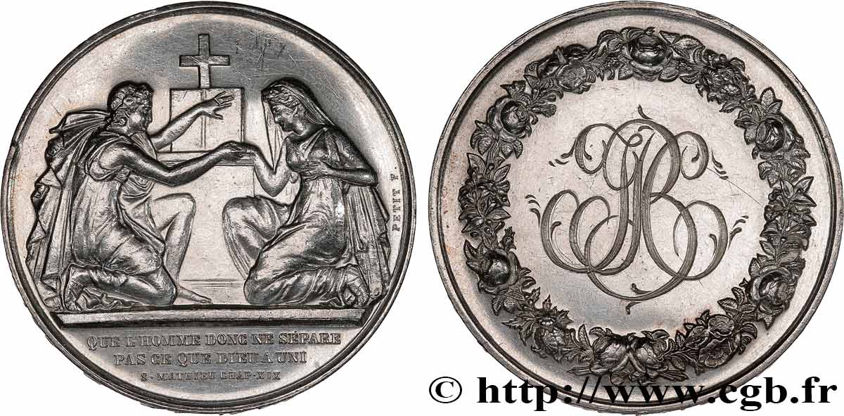 AMOUR ET MARIAGE Médaille de mariage, Evangile de St Mathieu fVZ