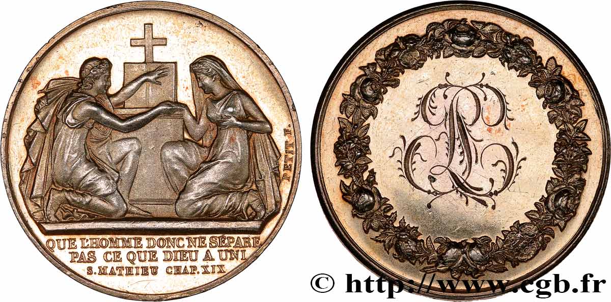 AMOUR ET MARIAGE Médaille de mariage, Evangile de St Mathieu fVZ