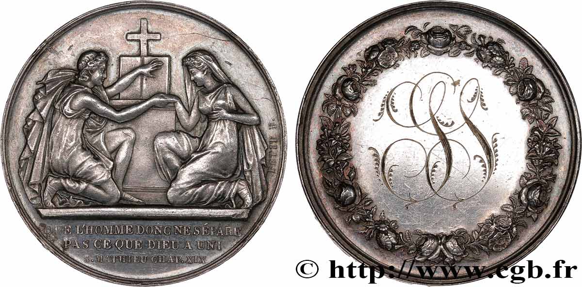 AMOUR ET MARIAGE Médaille de mariage, Evangile de St Mathieu q.SPL