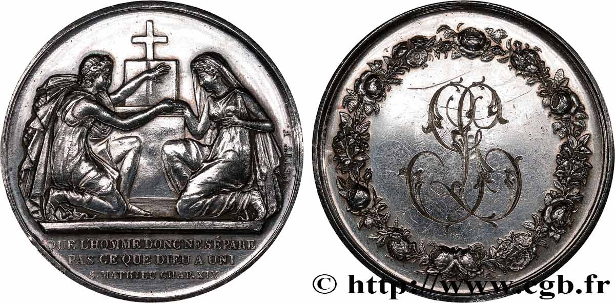 AMOUR ET MARIAGE Médaille de mariage, Evangile de St Mathieu SS