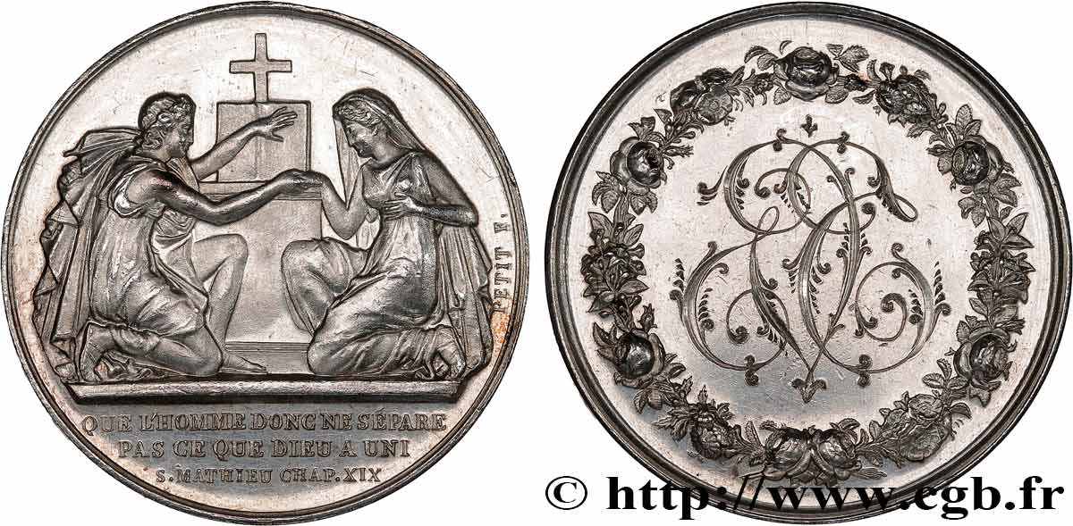 LOVE AND MARRIAGE Médaille de mariage, Evangile de St Mathieu AU