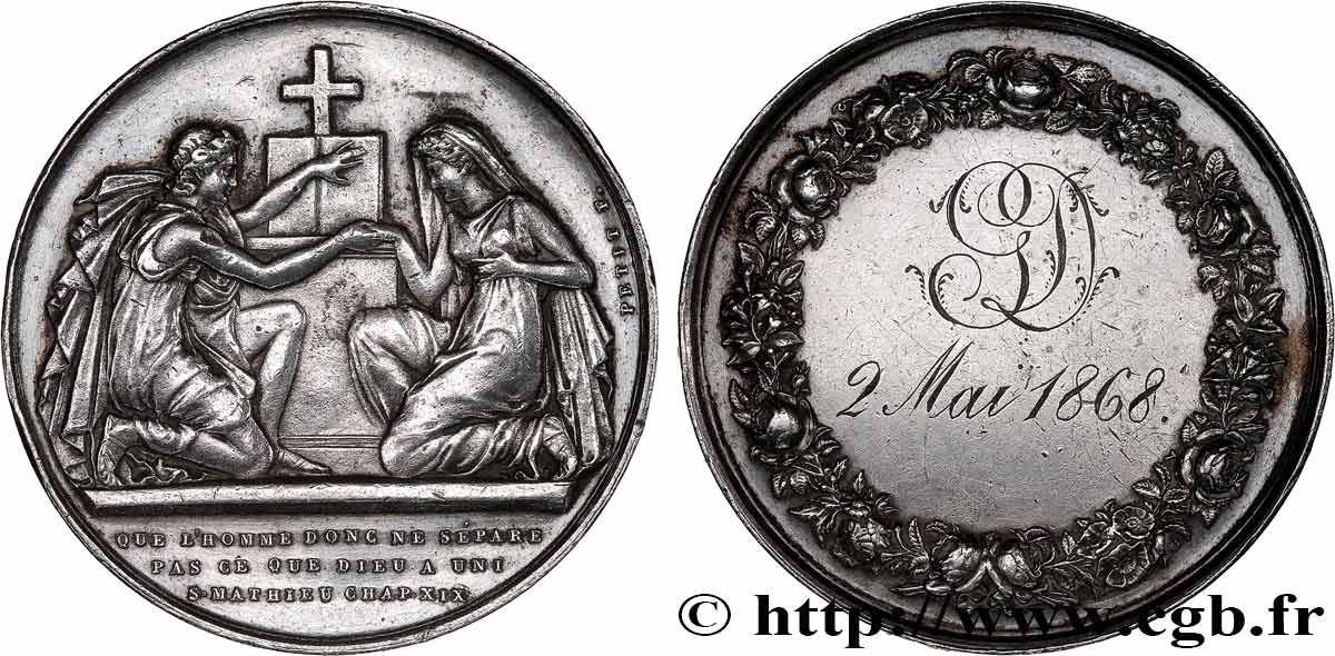 AMOUR ET MARIAGE Médaille de mariage, Evangile de St Mathieu MBC