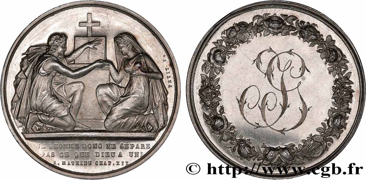 AMOUR ET MARIAGE Médaille de mariage, Evangile de St Mathieu AU
