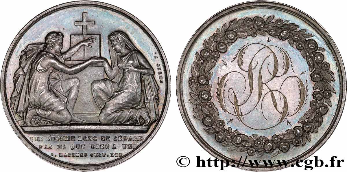 AMOUR ET MARIAGE Médaille de mariage, Evangile de St Mathieu TTB+
