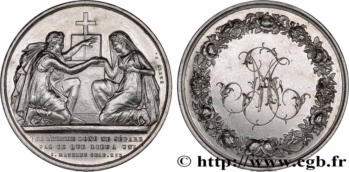 AMOUR ET MARIAGE Médaille de mariage, Evangile de St Mathieu AU
