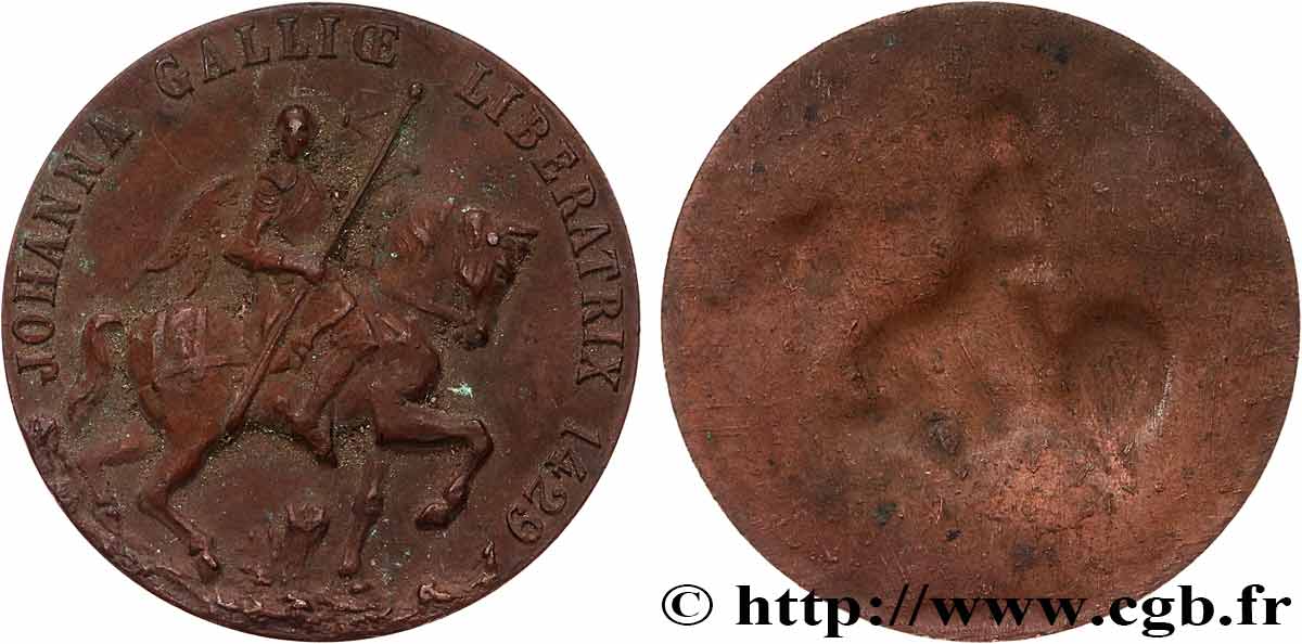 MONUMENTS ET HISTOIRE Médaille, Jeanne d’arc, tirage uniface TTB