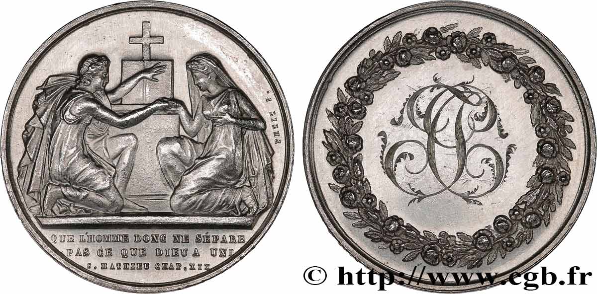 AMOUR ET MARIAGE Médaille de mariage, Evangile de St Mathieu AU