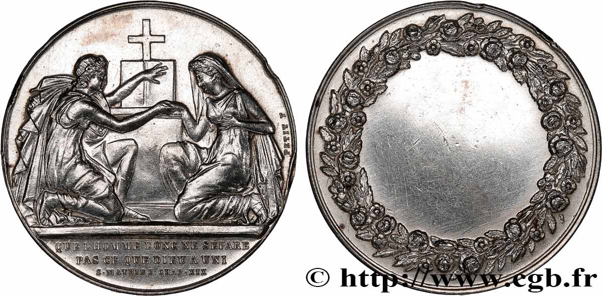 AMOUR ET MARIAGE Médaille de mariage, Evangile de St Mathieu AU