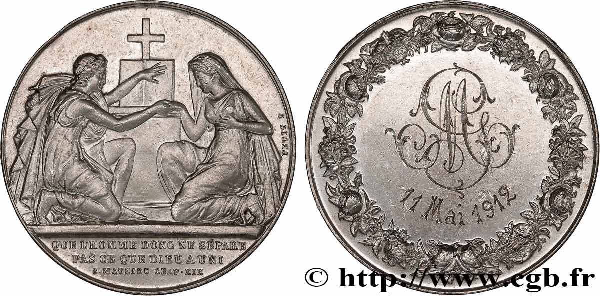 AMOUR ET MARIAGE Médaille de mariage, Evangile de St Mathieu q.SPL