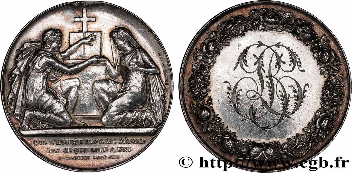 AMOUR ET MARIAGE Médaille de mariage, Evangile de St Mathieu SS