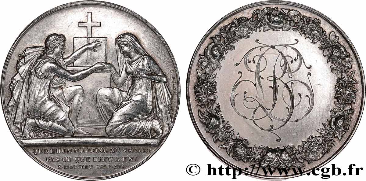 AMOUR ET MARIAGE Médaille de mariage, Evangile de St Mathieu AU