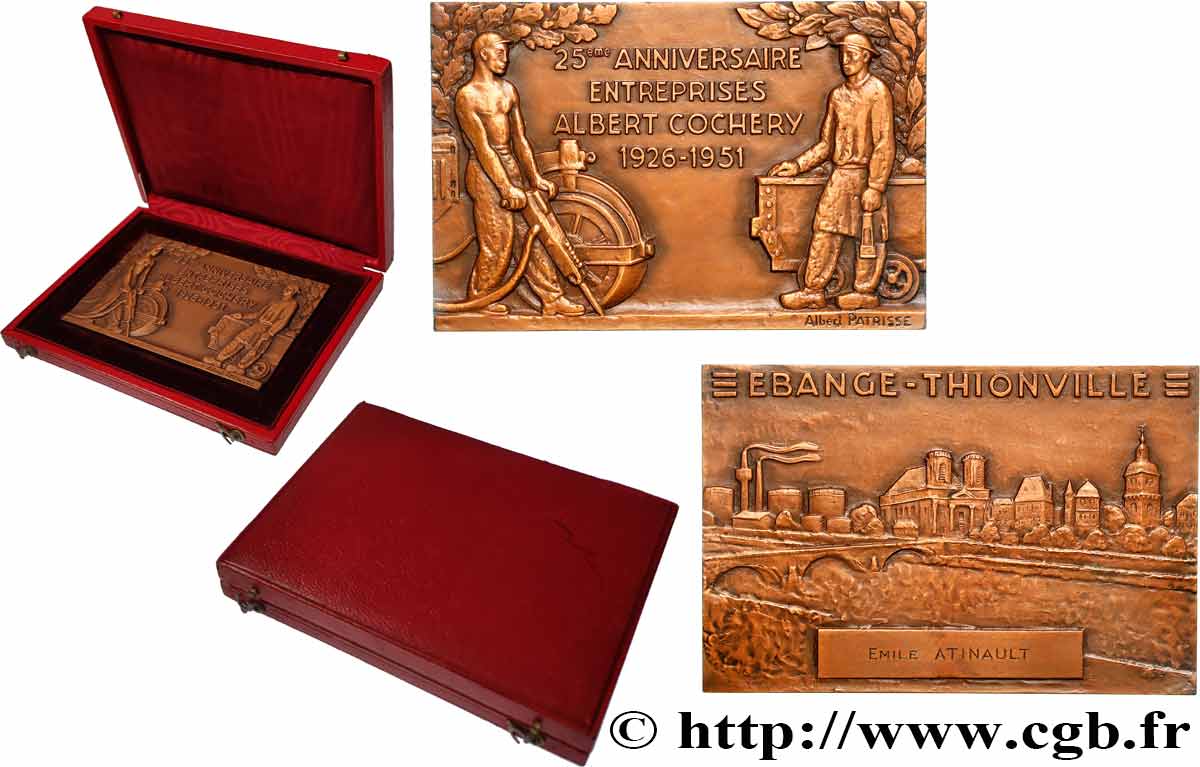 IV REPUBLIC Plaquette, 25e anniversaire des entreprises Albert Cochery AU
