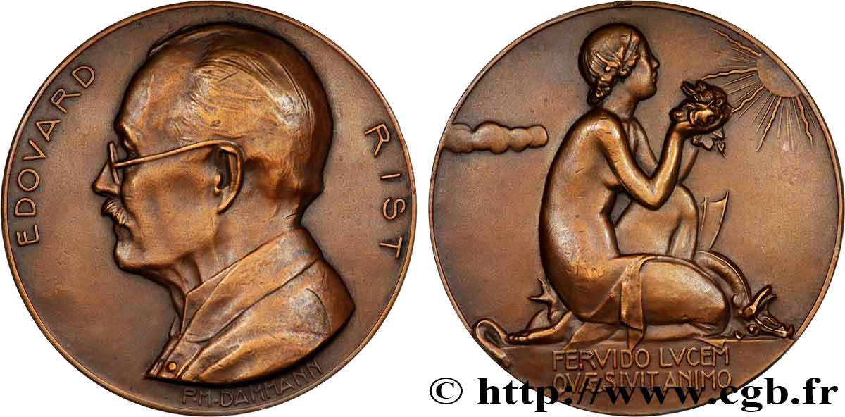 SCIENCES & SCIENTIFIQUES Médaille, Edouard Rist MBC+