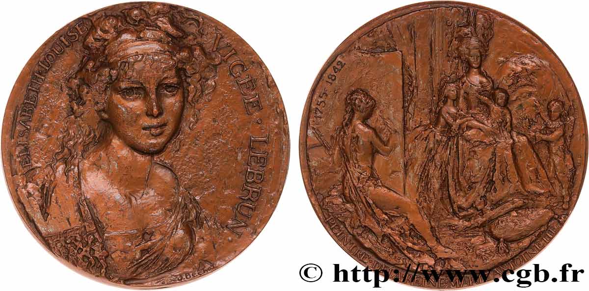 ARTISTS : MUSICIANS, PAINTERS, SCULPTORS Médaille, Élisabeth Vigée Le Brun AU