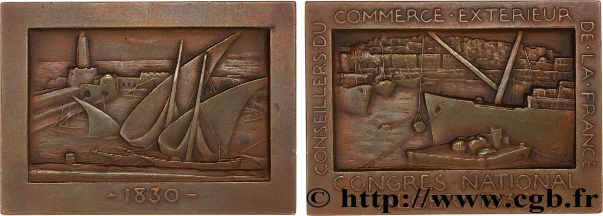 ALGÉRIE - LOUIS PHILIPPE Médaille, Congrès national des conseilles du commerce extérieur de la France TTB