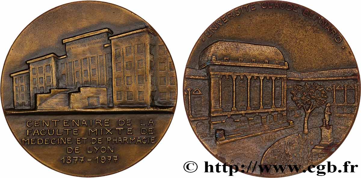 V REPUBLIC Médaille, Centenaire de la faculté mixte de médecine et de pharmacie AU/AU