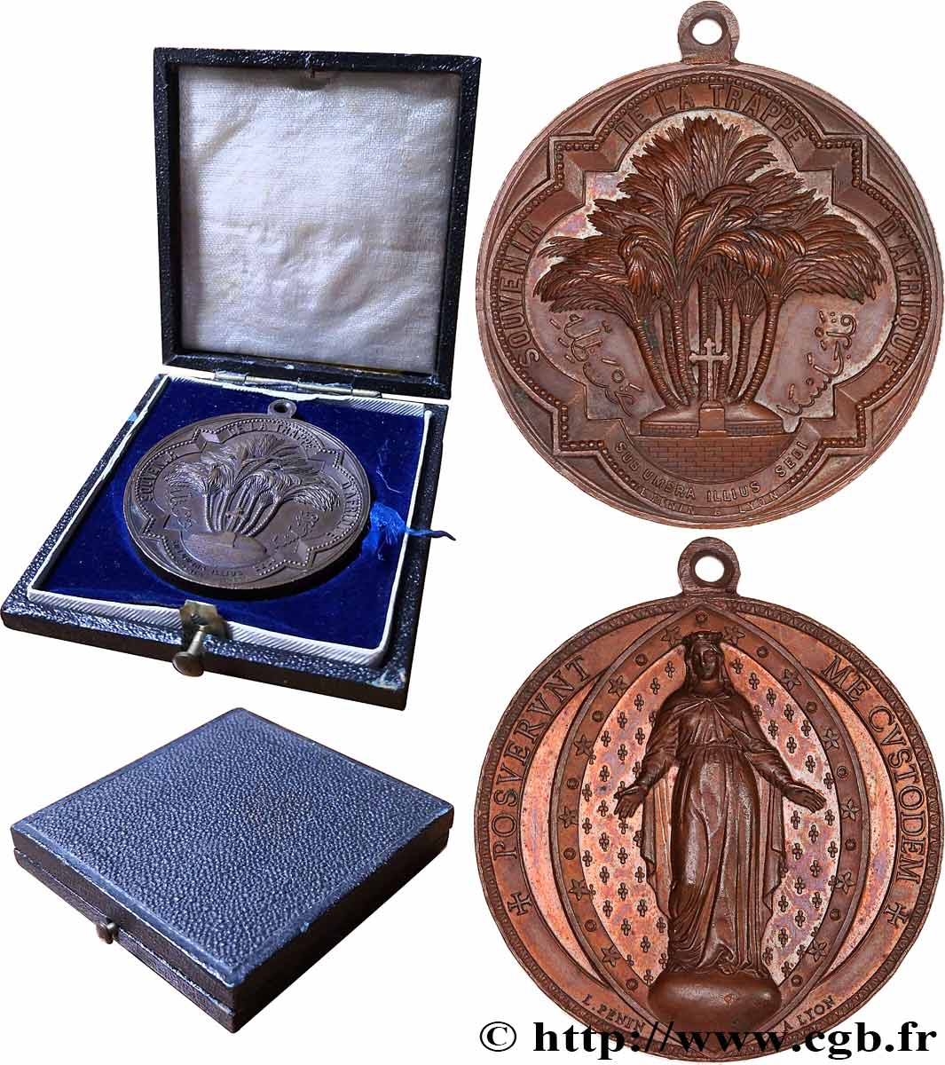 ALGERIA - LOUIS PHILIPPE Médaille, Notre-Dame de Staouëli, Souvenir de la Trappe d’Afrique AU