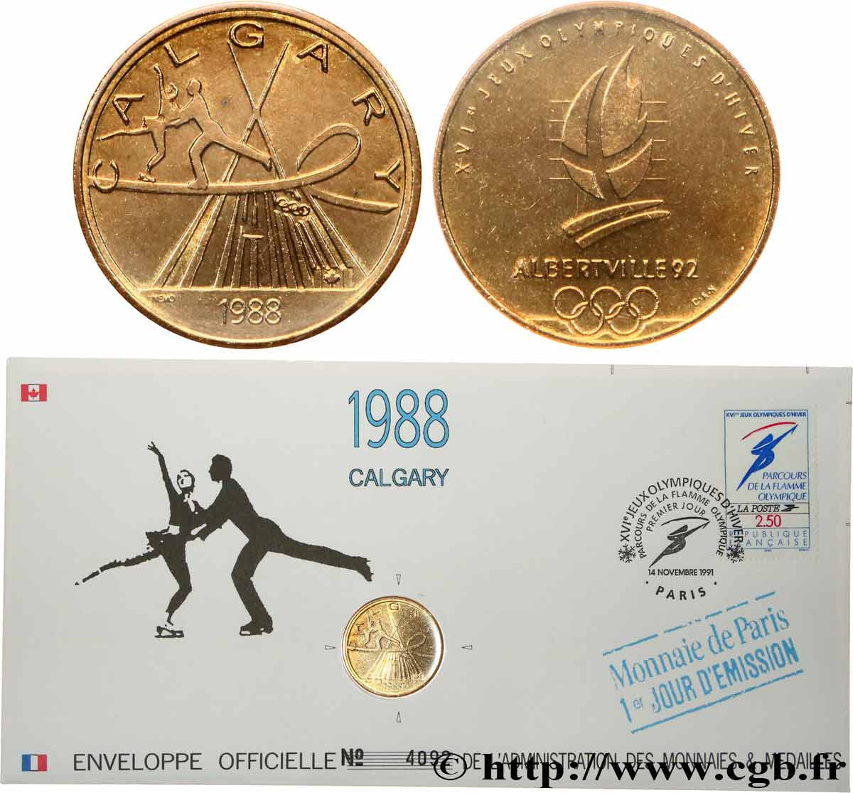 SPORTS Enveloppe “Timbre médaille” n°18 SPL