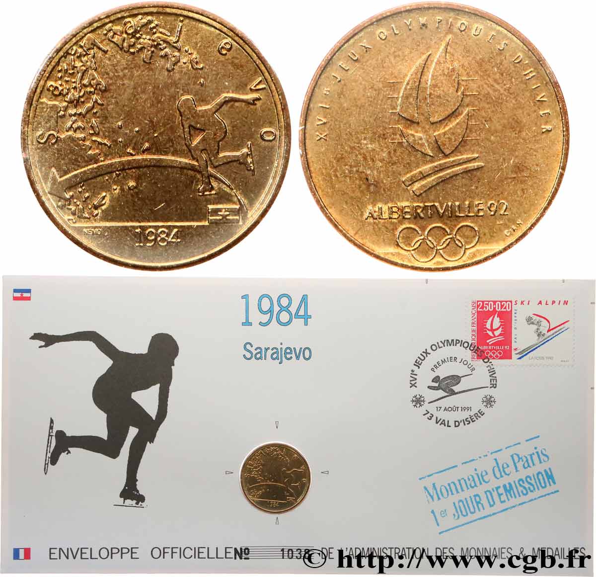 SPORTS Enveloppe “Timbre médaille” n°17 SPL