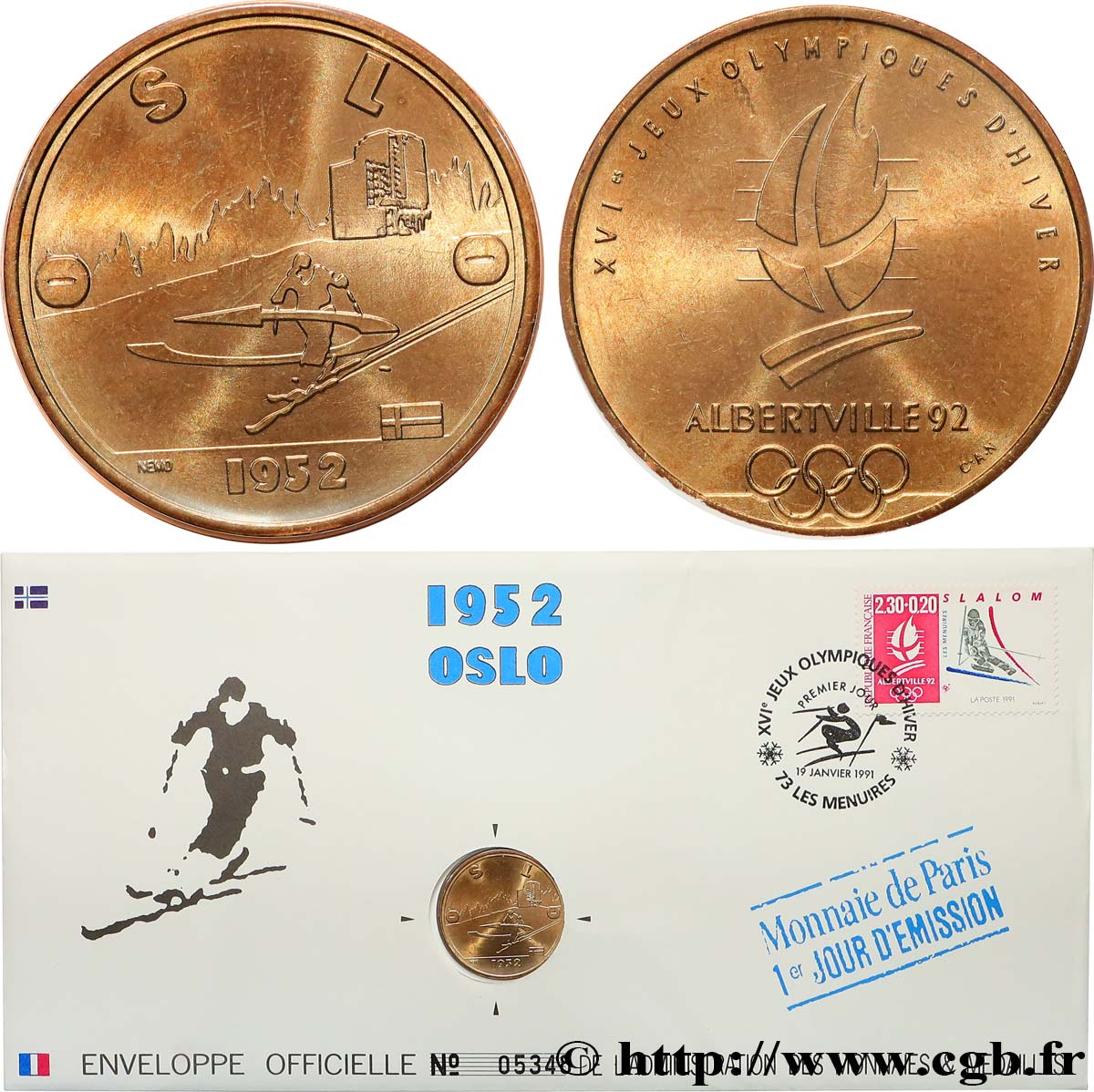 SPORTS Enveloppe “Timbre médaille” n°8 ST