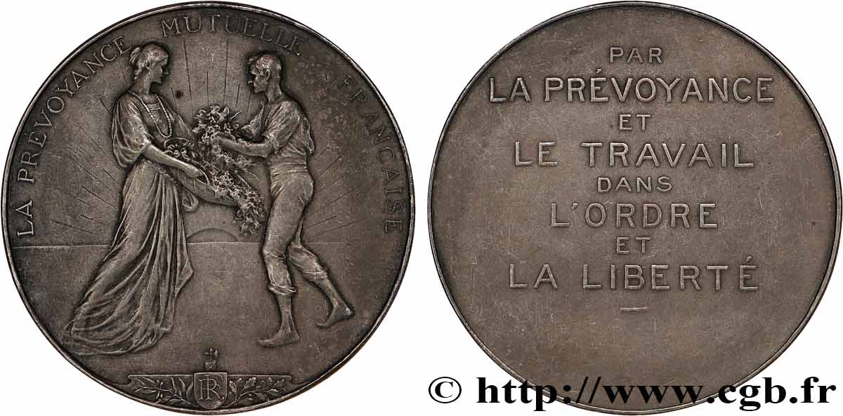 INSURANCES Médaille, Prévoyance mutuelle française AU
