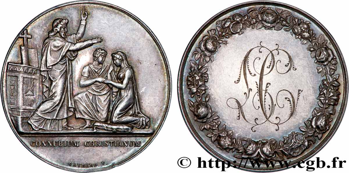 AMOUR ET MARIAGE Médaille de mariage, Connubium Christianum TTB+