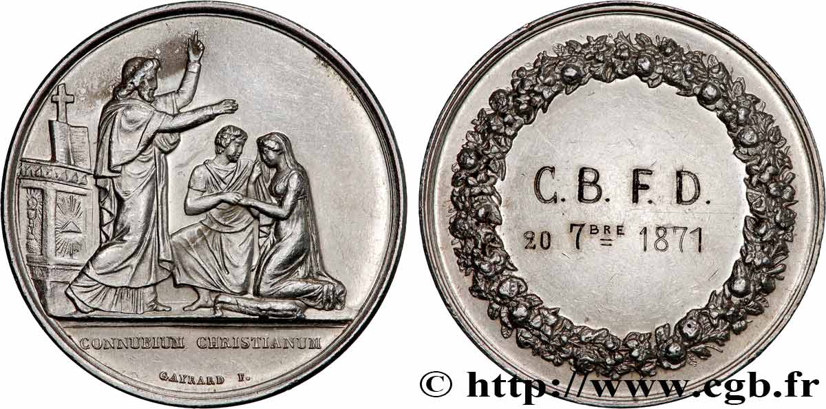 AMOUR ET MARIAGE Médaille de mariage, Connubium Christianum VZ/fVZ