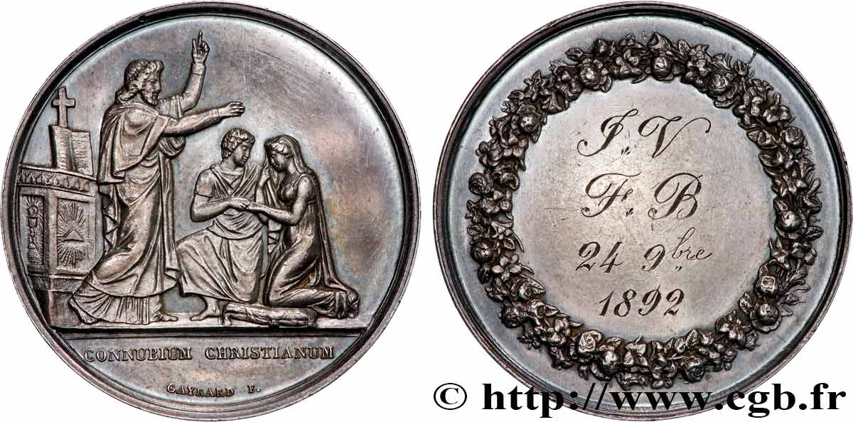 AMOUR ET MARIAGE Médaille de mariage, Connubium Christianum SUP