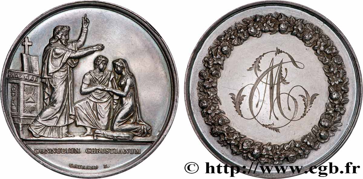 AMOUR ET MARIAGE Médaille de mariage, Connubium Christianum TTB+