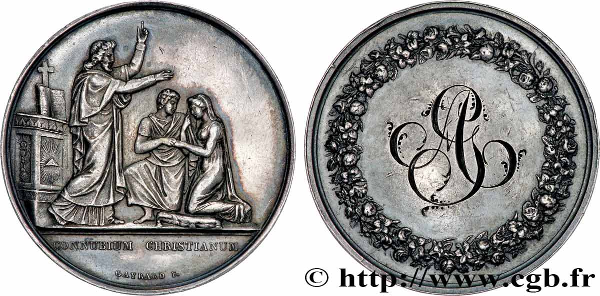 AMOUR ET MARIAGE Médaille de mariage, Connubium Christianum q.SPL