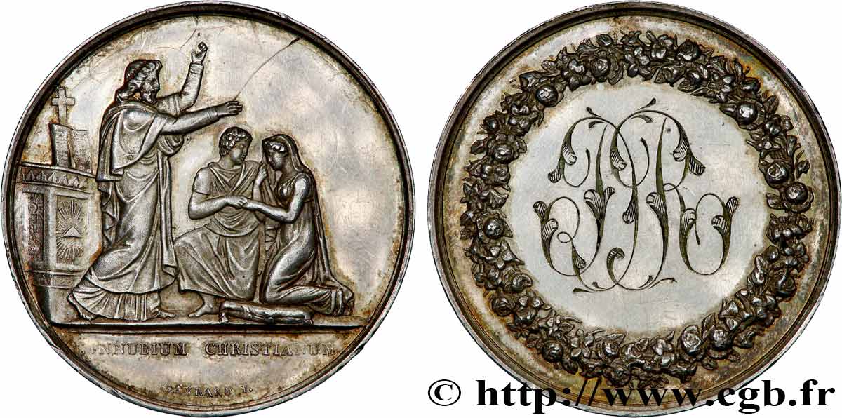 AMOUR ET MARIAGE Médaille de mariage, Connubium Christianum q.SPL