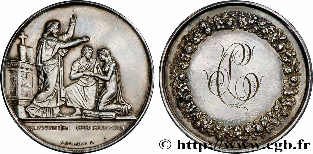 AMOUR ET MARIAGE Médaille de mariage, Connubium Christianum TTB+